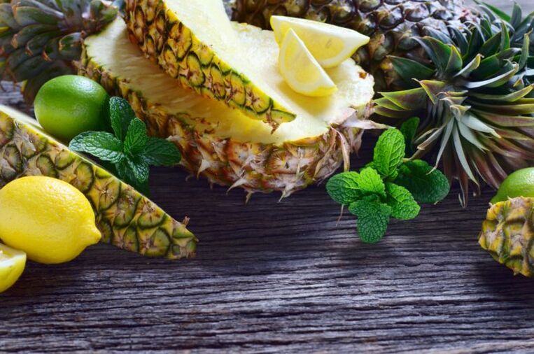 O limón e a piña son froitos saudables para as persoas con artrite e artrose