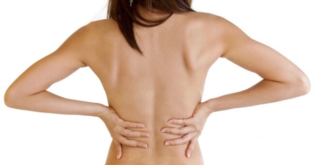 Un síntoma característico da osteocondrose torácica é a dor nas costas